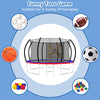 Yeah Depot - 14FT Trampoline, Outdoor Trampolines for Kids and Adults, Recreational Trampoline with Enclosure Net & Ladder, Round Trampoline ASTM Approved