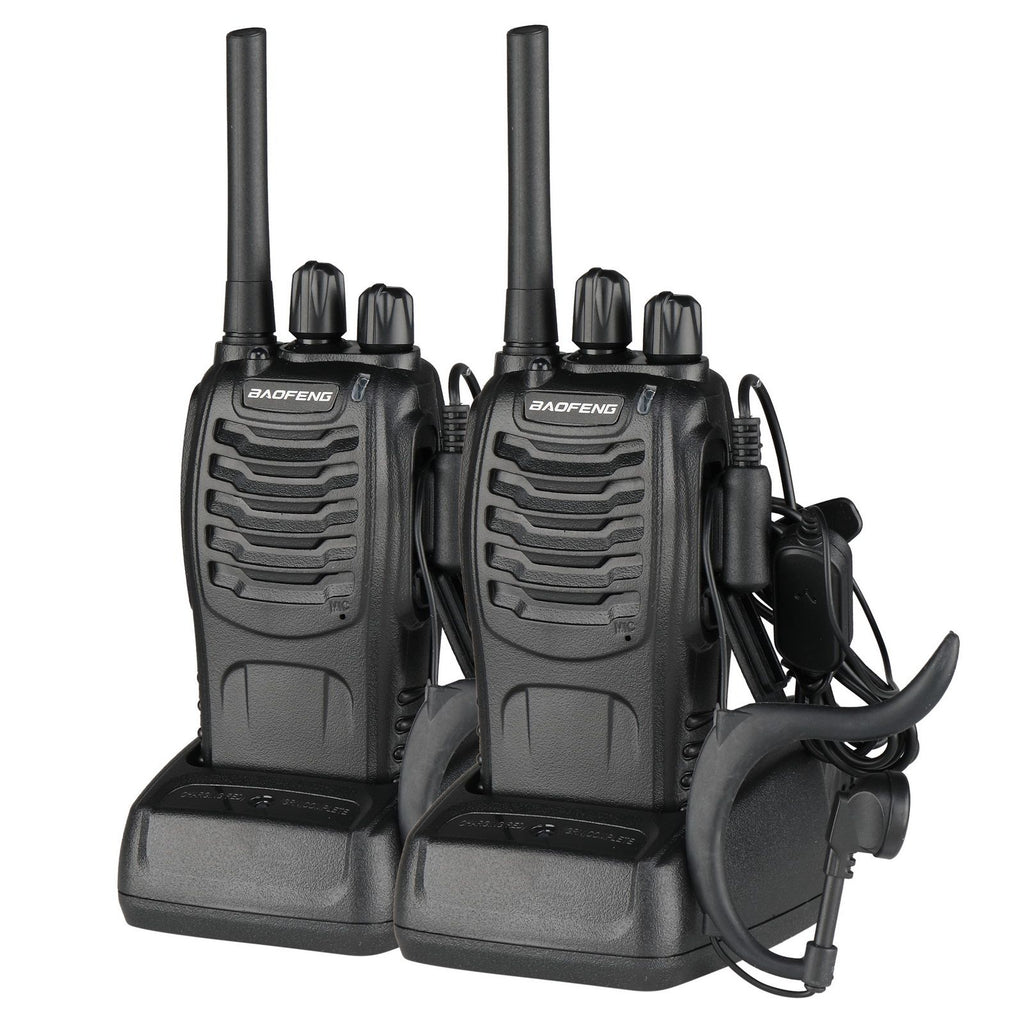 inQ Boutique - Baofeng BF-88A 5W FRS Frequency Handheld Walkie Talkie Black (2pcs/Pair)