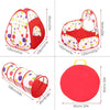 Eggracks by Global Phoenix - 3 In 1 Child Crawl Tunnel Tent Kids Play Tent Ball Pit Set Foldable Children Play House Pop-up Kids Tent