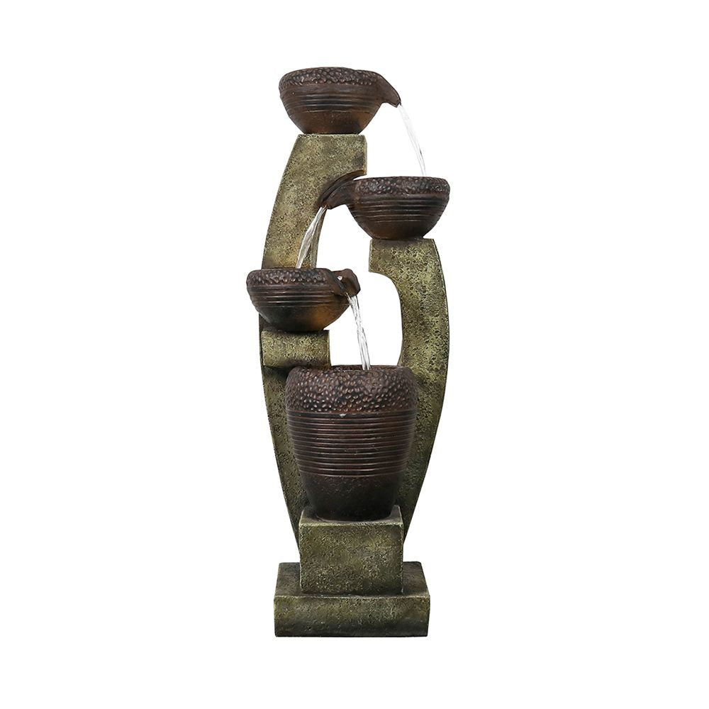 Rcosy - 40inches Tall Modern Outdoor Fountain - Outdoor Garden Fountain with Contemporary Design for Garden, Patio Decor