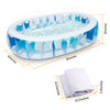 Eggracks by Global Phoenix - 90Ã—60Ã—20In Inflatable Swimming Pool Blow Up Family Pool For Kids Foldable Swim Ball Pool Center