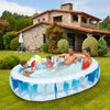 Eggracks by Global Phoenix - 90Ã—60Ã—20In Inflatable Swimming Pool Blow Up Family Pool For Kids Foldable Swim Ball Pool Center
