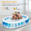 Eggracks by Global Phoenix - 90Ã—60Ã—20In Inflatable Swimming Pool Blow Up Family Pool For Kids Foldable Swim Ball Pool Center