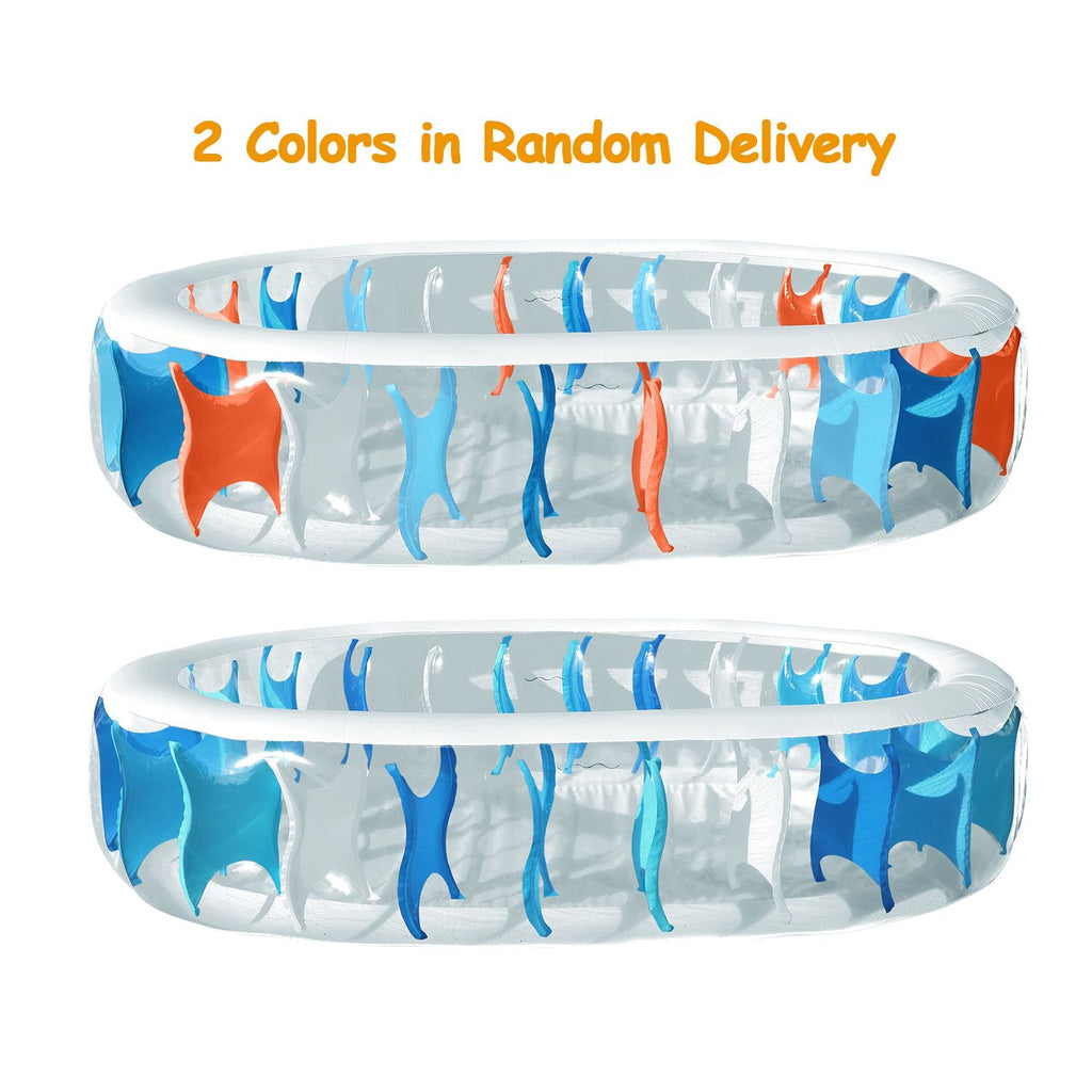 Eggracks by Global Phoenix - 90Ã—60Ã—20In Inflatable Swimming Pool Blow Up Family Pool For Kids Foldable Swim Ball Pool Center