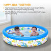 Eggracks by Global Phoenix - 48x10In Inflatable Swimming Pool Blow Up Family Pool For 2 Kids Foldable Swim Ball Pool Center