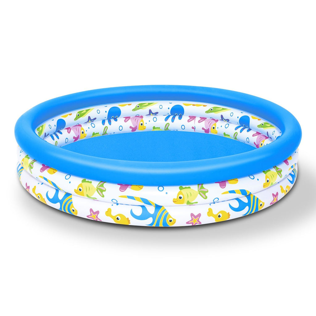 Eggracks by Global Phoenix - 48x10In Inflatable Swimming Pool Blow Up Family Pool For 2 Kids Foldable Swim Ball Pool Center