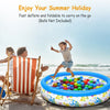 Eggracks by Global Phoenix - 48x10In Inflatable Swimming Pool Blow Up Family Pool For 2 Kids Foldable Swim Ball Pool Center