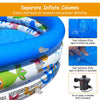 Eggracks by Global Phoenix - 48x10In Inflatable Swimming Pool Blow Up Family Pool For 2 Kids Foldable Swim Ball Pool Center