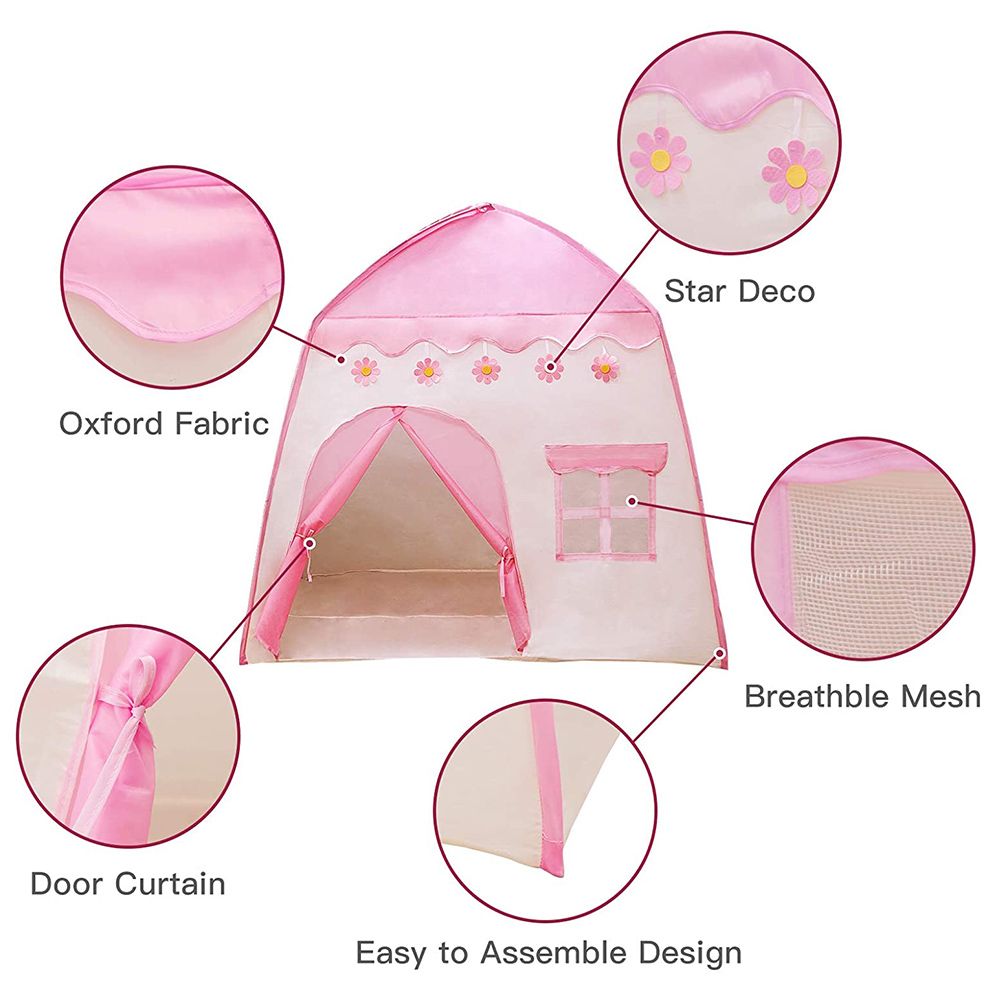 Rcosy - Kids Play Tent Princess Playhouse Pink Castle Play Tent