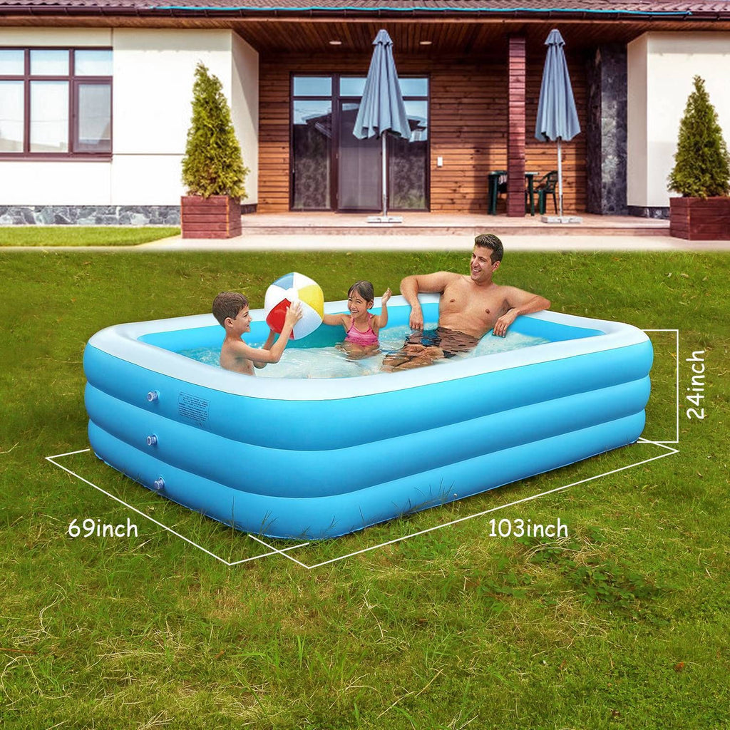 Eggracks by Global Phoenix - Inflatable Swimming Pools Family Swim Play Center Pool Blow up Kiddie Pool