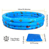 Eggracks by Global Phoenix - 51x13In Inflatable Swimming Pool Blow Up Family Pool For 3 Kids Foldable Swim Ball Pool
