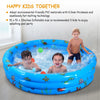 Eggracks by Global Phoenix - 51x13In Inflatable Swimming Pool Blow Up Family Pool For 3 Kids Foldable Swim Ball Pool