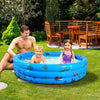 Eggracks by Global Phoenix - 51x13In Inflatable Swimming Pool Blow Up Family Pool For 3 Kids Foldable Swim Ball Pool