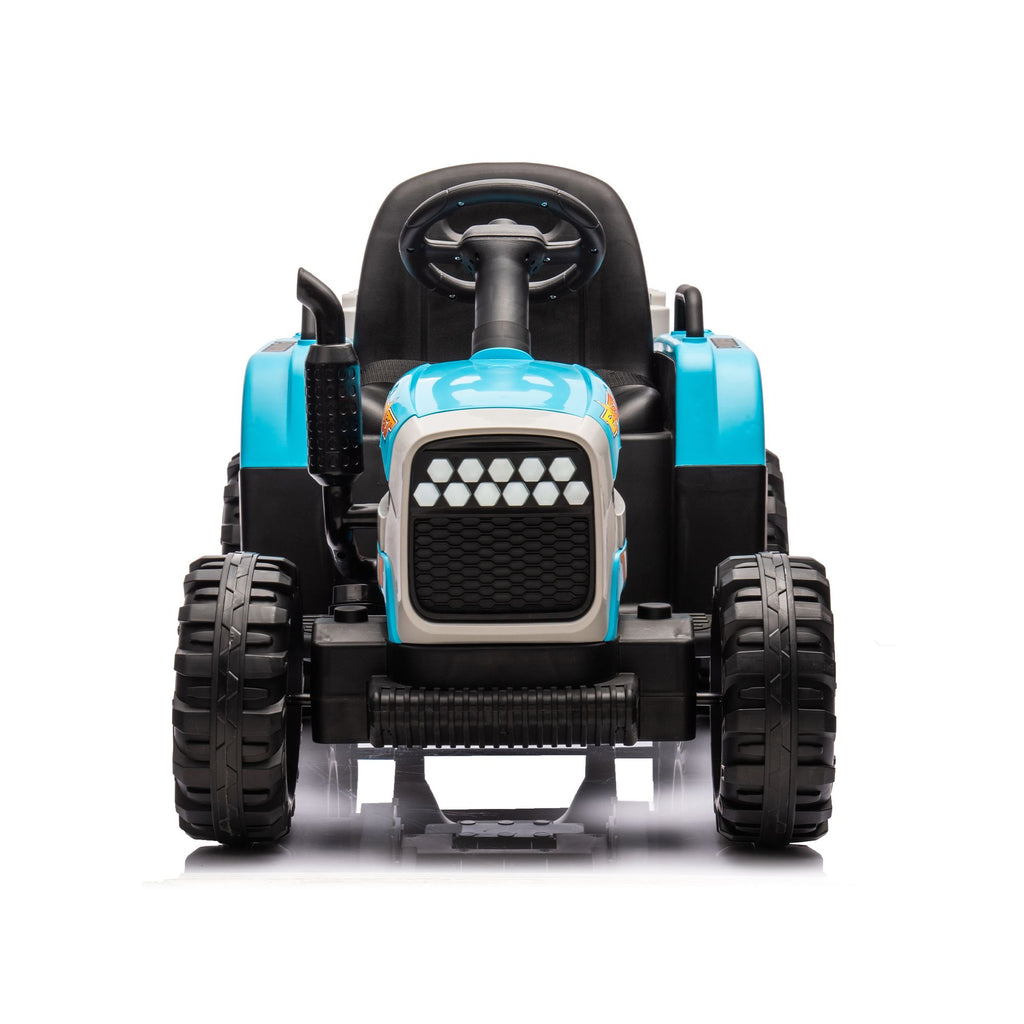 Yeah Depot - Ride on Tractor2.0 with Trailer,24V Battery Powered Electric Tractor Toy, 200w*2motor 1.86-4.97MPH/Remote Control,electric car for kids,Three speed adjustable,USB,MP3 ,Bluetooth,LED light, safety belt