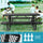 Yeah Depot - 6 ft. Rectangular Outdoor Steel Picnic Table with umbrella pole in Black