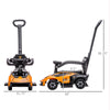 Yeah Depot - Aosom 2-in-1 Ride On Push Car for Toddlers 1-3, Licensed Lamborghini Stroller Sliding Car, Push-Along with Under Seat Storage Horn Engine Sound and Steering Wheel, Manual, Orange