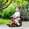 Yeah Depot - Aosom 2-in-1 Ride On Push Car for Toddlers 1-3, Licensed Lamborghini Stroller Sliding Car, Push-Along with Under Seat Storage Horn Engine Sound and Steering Wheel, Manual, Orange