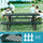 Yeah Depot - 6 ft. Rectangular Outdoor Steel Picnic Table with umbrella pole in Green
