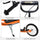 Yeah Depot - Aosom Youth Scooter Kick Scooter for Kids 5+ with Adjustable Handlebar 16'' Front and Rear Dual Brakes Inflatable Wheels, Orange