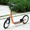 Yeah Depot - Aosom Youth Scooter Kick Scooter for Kids 5+ with Adjustable Handlebar 16'' Front and Rear Dual Brakes Inflatable Wheels, Orange