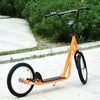 Yeah Depot - Aosom Youth Scooter Kick Scooter for Kids 5+ with Adjustable Handlebar 16'' Front and Rear Dual Brakes Inflatable Wheels, Orange