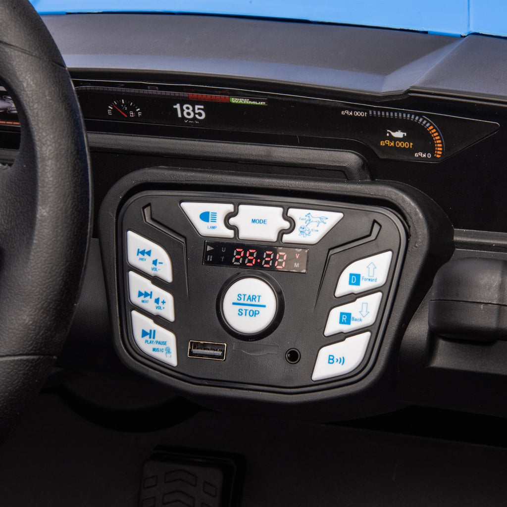 Yeah Depot - 24V Two-seater Kids Ride On UTV W/Parents Control,400W Super Power,Four-wheel suspension,LED Light with Rear searchlight,Bluetooth,MP3,Music,Rear storage space,Speeds 3.73-4.97MPH for Kids aged 3+.