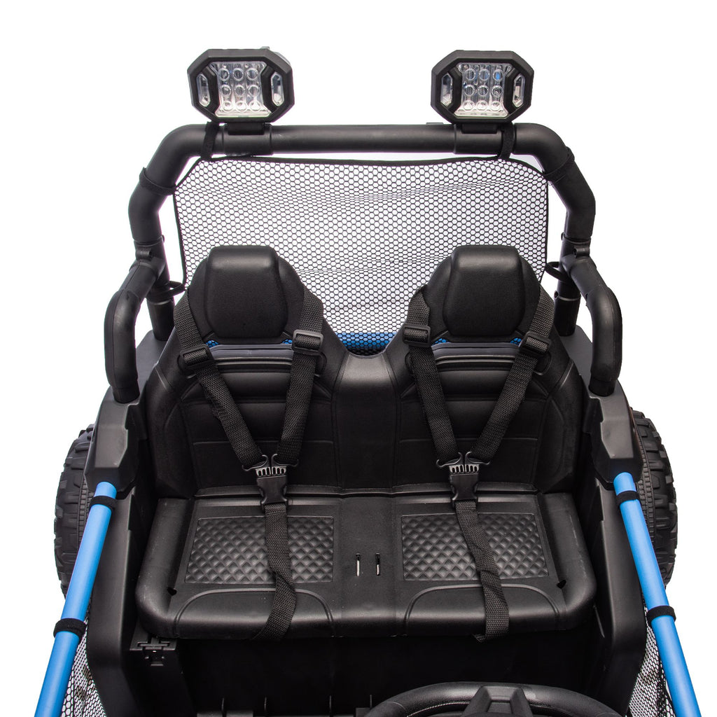 Yeah Depot - 24V Two-seater Kids Ride On UTV W/Parents Control,400W Super Power,Four-wheel suspension,LED Light with Rear searchlight,Bluetooth,MP3,Music,Rear storage space,Speeds 3.73-4.97MPH for Kids aged 3+.