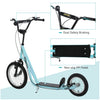 Yeah Depot - Aosom Youth Scooter, Teens Kick Scooter, Adjustable Handlebar Ride On Toy for 5+ with 16'' Front and 12'' Rear Dual Brakes Inflatable Wheels, Blue