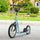 Yeah Depot - Aosom Youth Scooter, Teens Kick Scooter, Adjustable Handlebar Ride On Toy for 5+ with 16'' Front and 12'' Rear Dual Brakes Inflatable Wheels, Blue