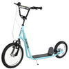 Yeah Depot - Aosom Youth Scooter, Teens Kick Scooter, Adjustable Handlebar Ride On Toy for 5+ with 16'' Front and 12'' Rear Dual Brakes Inflatable Wheels, Blue