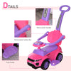 Yeah Depot - Aosom 3 In 1 Push Cars for Toddlers Kid Ride on Push Car Stroller Sliding Walking Car with Horn Music Light Function Secure Bar Ride on Toy for Boy Girl 1-3 Years Old Pink