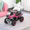 Yeah Depot - Aosom NO Power Kids Ride On Push Car, Ride Racer, Foot-to-floor Sliding Car, Walking ATV Toy with Music, Lights, for 1.5-3 Years Old, Pink