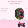 Yeah Depot - Aosom NO Power Kids Ride On Push Car, Ride Racer, Foot-to-floor Sliding Car, Walking ATV Toy with Music, Lights, for 1.5-3 Years Old, Pink