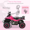 Yeah Depot - Aosom NO Power Kids Ride On Push Car, Ride Racer, Foot-to-floor Sliding Car, Walking ATV Toy with Music, Lights, for 1.5-3 Years Old, Pink