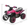 Yeah Depot - Aosom NO Power Kids Ride On Push Car, Ride Racer, Foot-to-floor Sliding Car, Walking ATV Toy with Music, Lights, for 1.5-3 Years Old, Pink