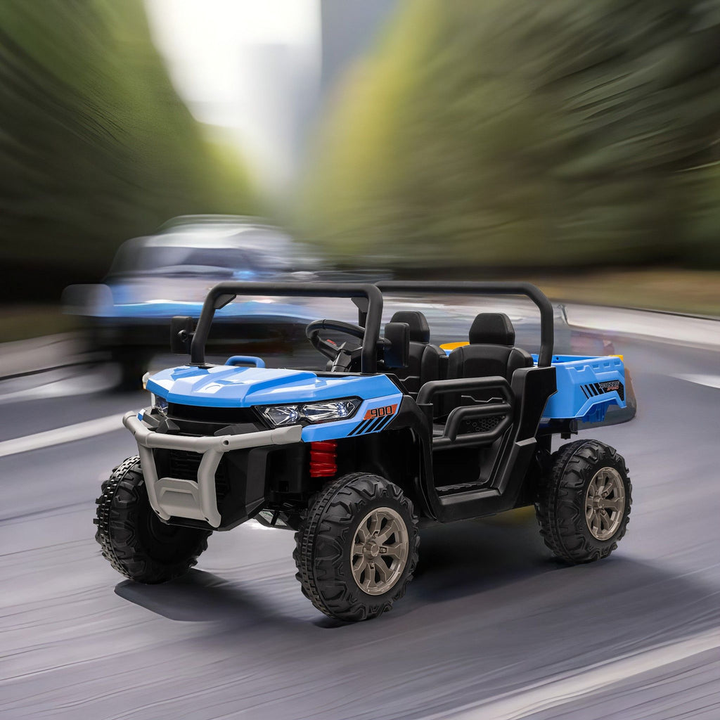 Yeah Depot - 24V Ride On Truck 2 Seater Ride On UTV with 2x200W Motor Ride On Dump Truck with Dump Bed/Shovel Ride On Car with Remote Control Electric Vehicle with Non-slip tyre for Boys Girls