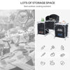 Yeah Depot - Outsunny Aluminum Portable Camping Kitchen Fold-Up Cooking Table With Windscreen and 3 Enclosed Cupboards for BBQ, Party, Picnics, Backyards