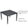 Yeah Depot - Outdoor Patio Aluminum 40''x40'' Square Dining Table with Tapered Feet & Umbrella Hole, Ember Black