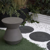 Yeah Depot - Decorative Garden Stool, 17.75'' H Modern Heavy Duty Patio Sturdy Faux Terrazzo Accent Table Side Table Plant Table for Indoor Outdoor, Faux White