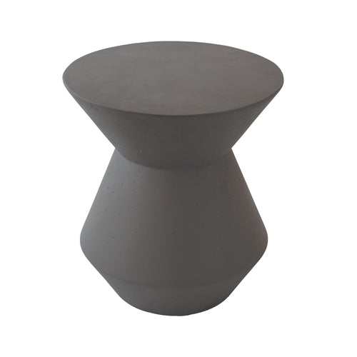 Yeah Depot - Decorative Garden Stool, 17.75'' H Modern Heavy Duty Patio Sturdy Faux Terrazzo Accent Table Side Table Plant Table for Indoor Outdoor, Faux White