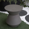 Yeah Depot - Decorative Garden Stool, 17.75'' H Modern Heavy Duty Patio Sturdy Faux Terrazzo Accent Table Side Table Plant Table for Indoor Outdoor, Faux White