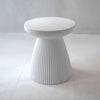 Yeah Depot - Decorative Garden End Table, 20.3'' H Modern Heavy Duty Patio Sturdy Faux Terrazzo Accent Table Side Table Plant Table for Indoor Outdoor, Faux White