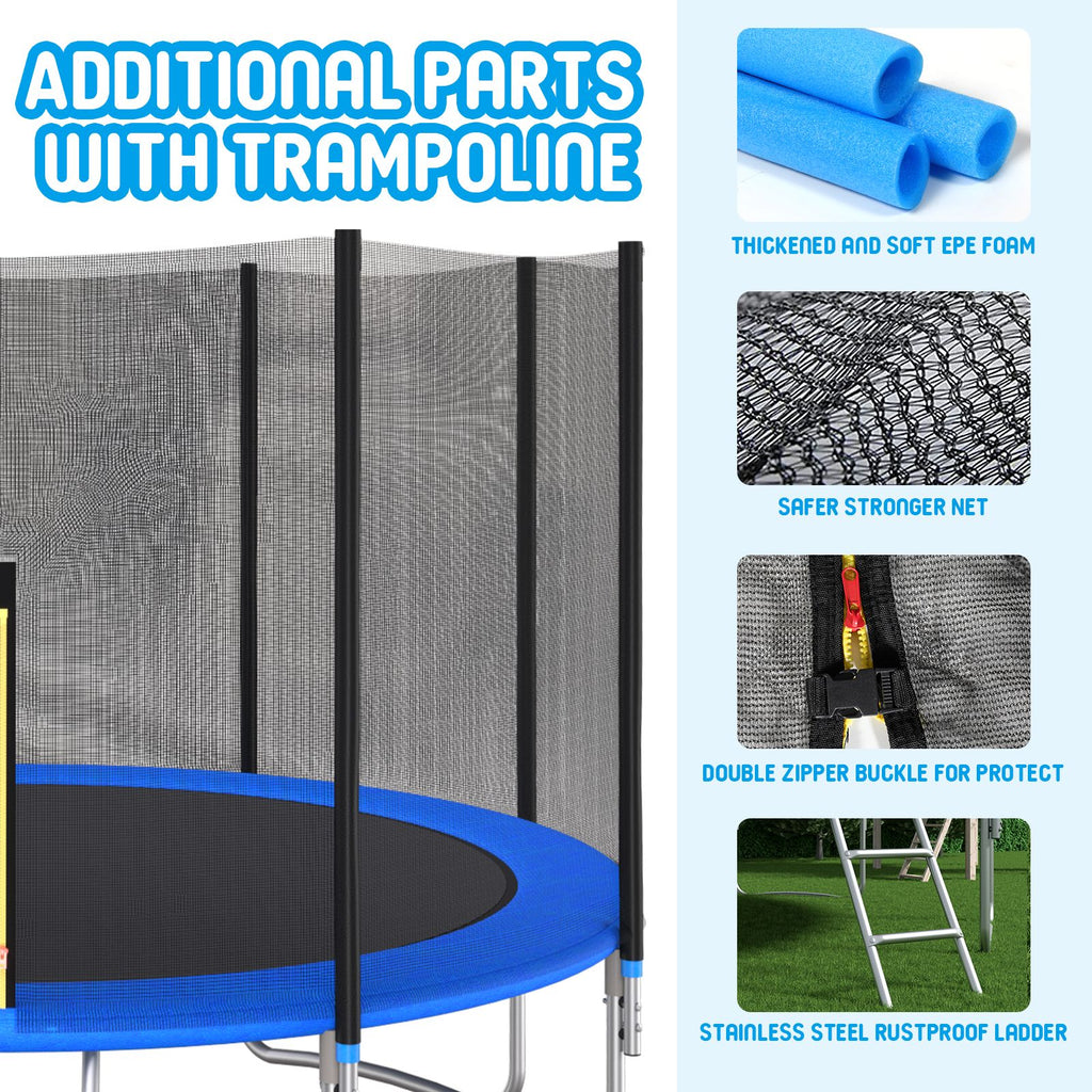 Yeah Depot - 120CM TRAMPOLINE OUTSIDE SAFETY NET WITH BASKETBALL HOOP
