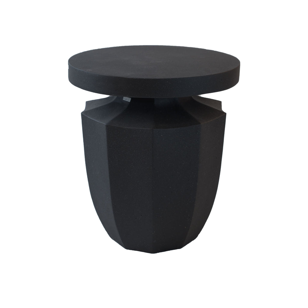Yeah Depot - Decorative Garden End Table, 20.3'' H Modern Heavy Duty Patio Sturdy Faux Terrazzo Accent Table Side Table Plant Table for Indoor Outdoor