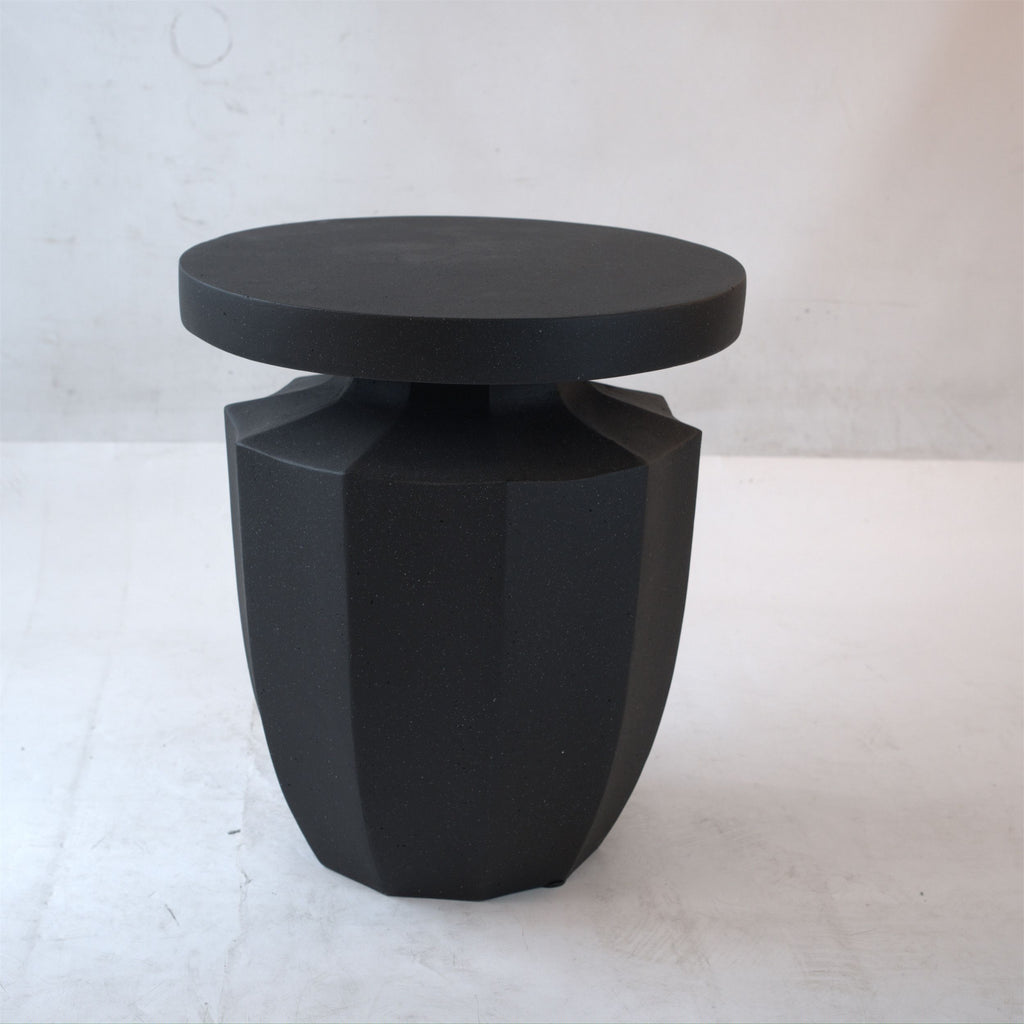 Yeah Depot - Decorative Garden End Table, 20.3'' H Modern Heavy Duty Patio Sturdy Faux Terrazzo Accent Table Side Table Plant Table for Indoor Outdoor