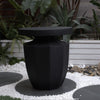 Yeah Depot - Decorative Garden End Table, 20.3'' H Modern Heavy Duty Patio Sturdy Faux Terrazzo Accent Table Side Table Plant Table for Indoor Outdoor