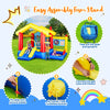 Yeah Depot - 8 in 1 Inflatable Bounce House with Blower Basketball Hoop Ocean Balls Ring-toss Game Target and Sticky Ball Game for Kids