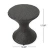 Yeah Depot - Outdoor 16-inch Multi-brown Wicker Hourgla Side Table
