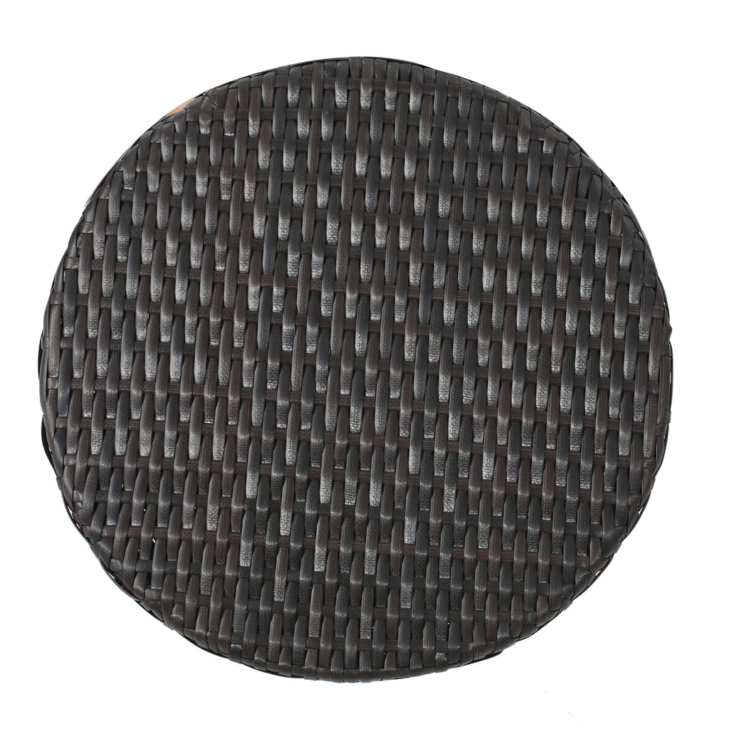 Yeah Depot - Outdoor 16-inch Multi-brown Wicker Hourgla Side Table