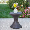 Yeah Depot - Outdoor 16-inch Multi-brown Wicker Hourgla Side Table